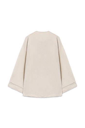 praye Side-Tied Faux Fur Stone