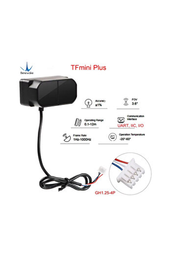 Generic Benewake TF Mini-Plus Lidar Laser Range Sensor Module TOF Distance Ranging Sensor Interface UART I2C