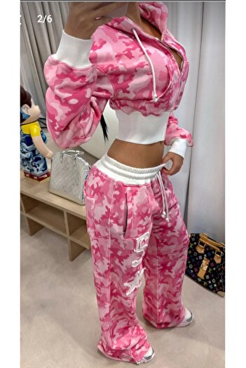 eyonnwear Y2K Kamuflaj Premıum Baggy Eşofman Takımı