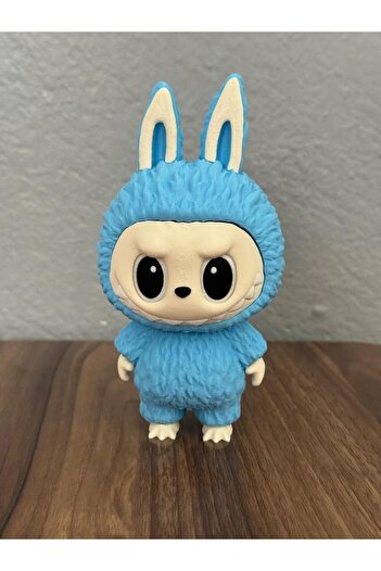 glowfit Labubu Figure - Blue Labubu Healthy Petg Material 3D Figure 13 cm