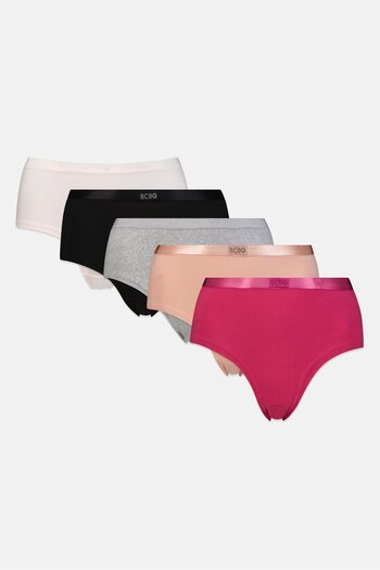 Bcbgeneration Women 5 Pieces Brand Logo Underwear Panties, Multicolor