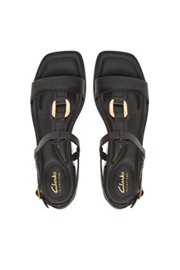CLARKS Γυναικεία Σανδάλια μαύρα CLARKS-26181240 ΜΑΥΡΑ ΔΕΡΜΑΤΙΝΑ