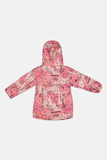 Body Glove Kids Girl Hooded Allover Print Puffer Jacket, Pink Combo