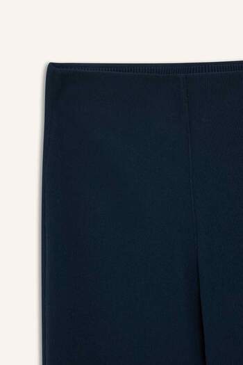 DeFacto Defactofit Flare Fit Toprlayıcı High Waist Spanish Leg Standard Length Ribana Athlete Pants F5040Ax