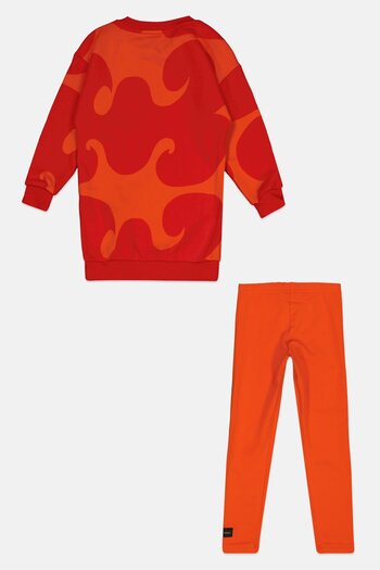 adidas x Marimekko Kids Girl 2 Pieces Sweatshirt And Legging Set, Orange