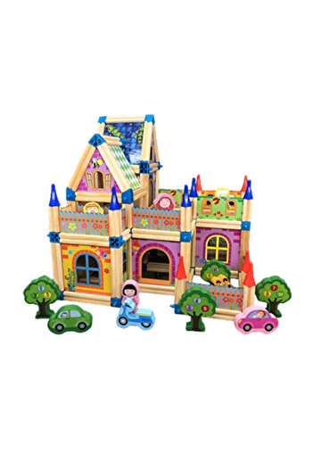 Toys Heaven القلعة الخشبية صغير