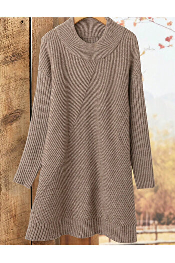 SHEIN Curve+ mini dress, beige