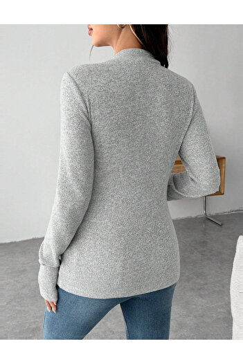 SHEIN blouse, gray