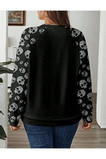 SHEIN Curve+ Casual Blouse, black