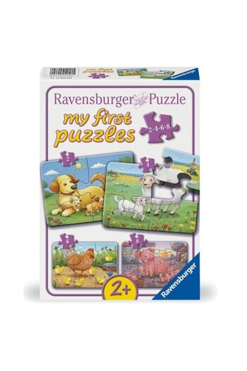 RAVENSBURGER Puzzle Ravensburger, Familie animale, 2-4-6-8 piese, multicolor