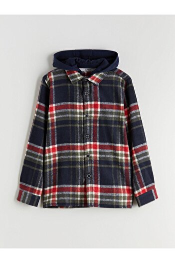 LC Waikiki Hooded Plaid Boys Shirt (W5)