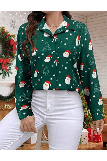 SHEIN Curve+ shirt, green