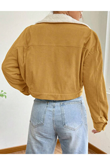 SHEIN jacket, mustard yellow