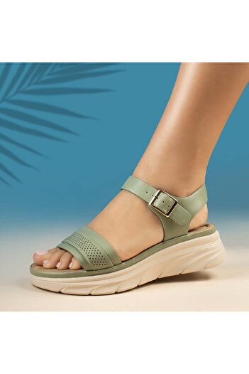 BMoD Green women's platform sandals with strap MOD13846