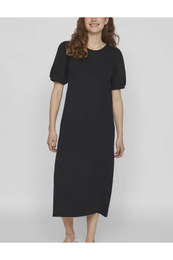 VILA midi dress, black