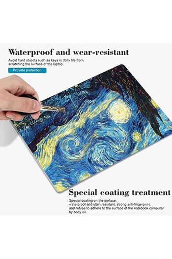 ALAYRA International ALAYRA Van Gogh Starry Night Theme 3M Vinyl Laptop Skin Case – Reusable Protector Sticker Cover fo