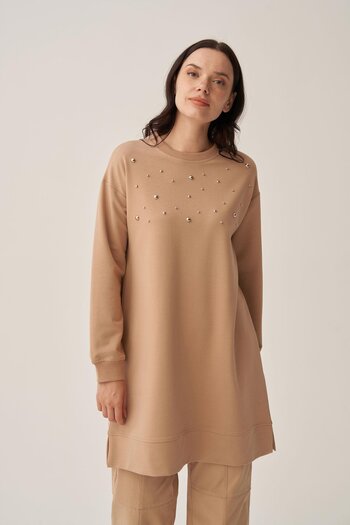 ALLDAY Mink-Cotton Droplet Sweatshirt