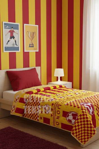 Çt Çeyizci Tekstil Yellow Red Single Summer Single Blanket |   Single Pike 160X230Cm Without Pillow