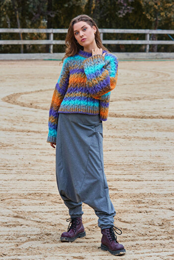 Los banditos Elastic Waist Mesh Low Waist Women's Casual Pants