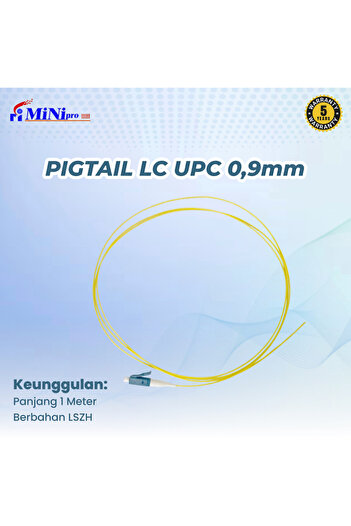 Mini pro LC/UPC Fiber Cable Pigtail 0.9mm Single Model-1Meter | Low Loss 0.02dB for Patch Panel