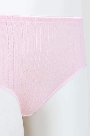 LOYA Pink Cotton High Waist Panties
