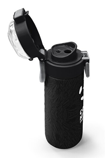 Coral High Kids Black Football Patterned Steel Thermos with Straw and Direct Drinking 500 ml 31898