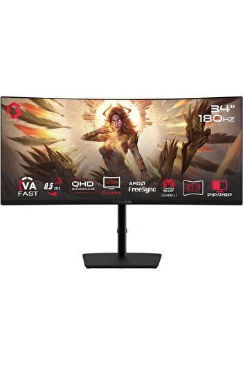 GAMEON Spectra Pro 34-Inch Curved Gaming Monitor Ultra-Wide QHD 3440x1440 180Hz 0.5ms MPRT