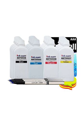 Ink-mate Brother Compatible Ink Set 4x1000ml BTD60BK Black, 4x1000ml BT5000C Cyan, 4x1000ml BT5