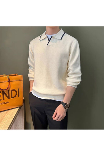 Kamalı Men's Thessaloniki Polo Neck Knitwear Knitted Sweater