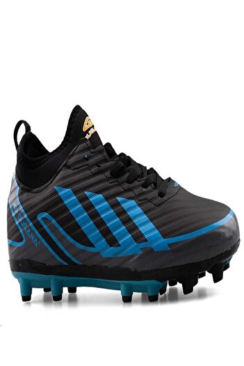 iskarpino Black Sax Lace-Up Men's Football Boots with Socks