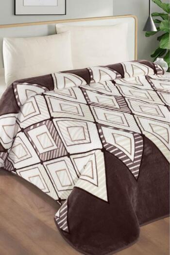 Çeyiz Diyarı Lacasa 1102 Double Blanket Brown