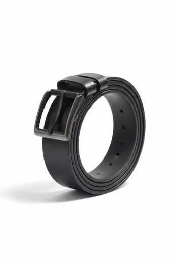 MAT Deri Men's Black Leather Belt 4.5 cm 100% Genuine Leather Sports Thick Jeans Belt