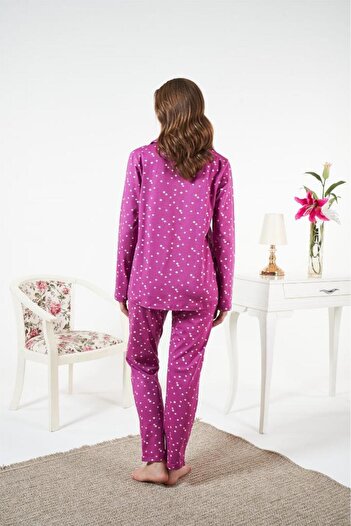 Estiva Lycra Combed Cotton Front Buttoned Pajama Set