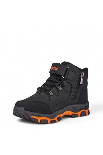 Tuğba Ortopedi 247 Boys' Preschool Black/Orange Boots