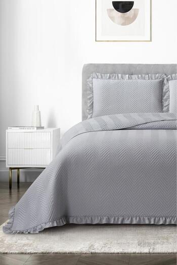 Çeyiz Diyarı Dubai Fiber Filled Double Size 240X260 cm Bedspread Gray