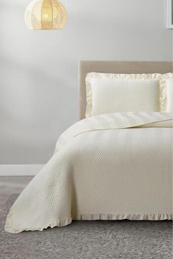 Çeyiz Diyarı Dubai Fiber Filled Double Size 240X260 cm Bedspread Cream