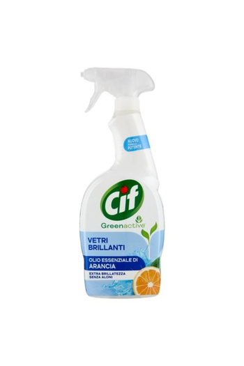 Cif Greenactive Vetri Brillanti window cleaner with orange essential oil 650 ml