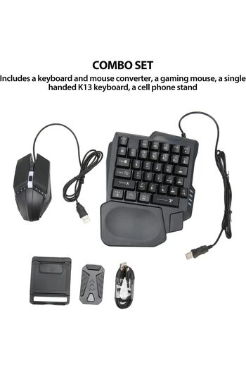 Generic 4-in-1 Mobile Gaming Keyboard Mouse Converter Kit with Phone Stand: No Lag