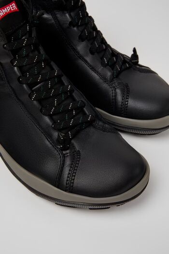 CAMPER Peu Pista Gm Gore-Tex Men's Black Leather Mid-Top Boots