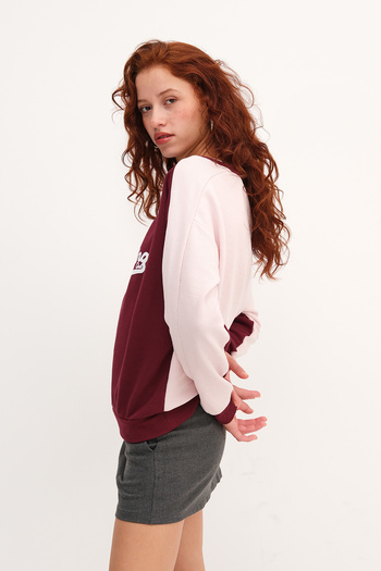 Addax Kayak Neck Printed Sweatshirt S10557