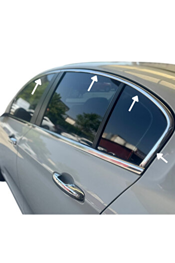 ACK Dizayn FİAT EGEA SD/HB/CROSS CAM ÜST ÇITALARI A+ PASLANMAZ KROM GENİŞ MODEL
