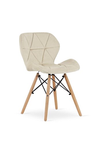 Leobert Scandinavian style chair, Artool, Lago, velvet, wood, beige, 47x52x74 cm
