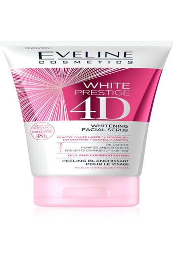 Eveline Cosmetics White Prestige 4D Whitening Facial Scrub, 150 ML
