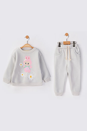 baby flamindo Labubu Embroidered & Printed 3-Ply Girls' Set