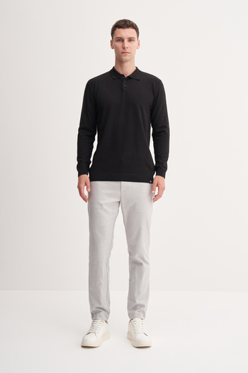 Cazador Slim Fit Viscose Fabric Basic Polo Neck Sweater-33015