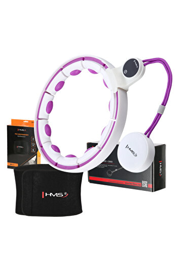 Other SET HULA HOOP MAGNETIC WHITE/VIOLET HHM17 WITH WEIGHT + COUNTER HMS + WAIST SUPPORT BR163 RED