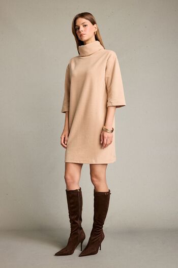 DeFacto Turtleneck Half Sleeve Mini Dress G3793Ax25Wn