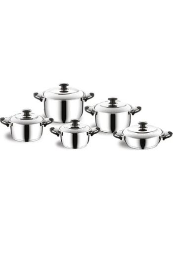 İNTER CELİK Inter Steel 10 Piece Star Cookware Set