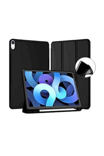 Generic W-Tech Smart Flip Protective Case with Auto-On/Off Feature for Apple iPad Air 4 (2020) - Black