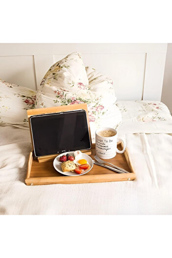 NZONE STORE Tray Bedside Table with Folding Legs